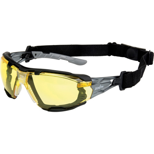 Z2900 Series Safety Glasses with Foam Gasket, Amber Lens, Anti-Scratch, ANSI Z87+/Meets/Exceeds CSA Z94.3 Les Fournitures Industrielles Méga