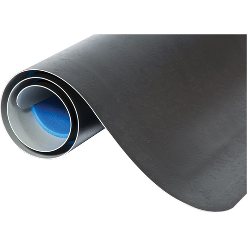Tapis antimicrobiens WD Elegance, Lisse, 3' x 5' x 9/16", Noir, Vinyle Les Fournitures Industrielles Méga