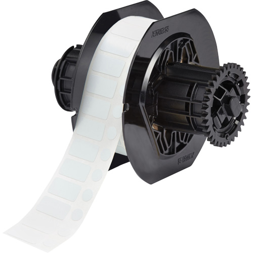 &eacute;tiquettes pour laboratoire et couvercles de flacon r&eacute;sistant aux produits chimiques de s&eacute;rie B33, Polyester, 1" lo x 0,5" h, Blanc Les Fournitures Industrielles Méga