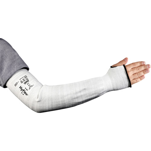 HyFlex&reg; 11-211 Series Wide Cut Resistant Sleeve, Intercept, 18", ASTM ANSI Level A2/EN 388 Level 2, Grey Les Fournitures Industrielles Méga