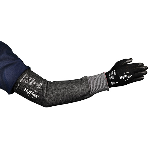 Manchon &eacute;troit r&eacute;sistant aux coupures HyFlex s&eacute;rie 11-280, Intercept, 12", ASTM ANSI niveau A4, Gris Les Fournitures Industrielles Méga