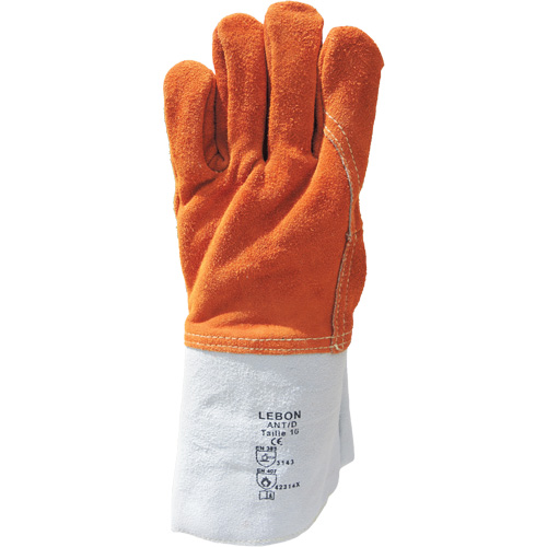 Lebon Heat Resistant Work Gloves, Leather, 10, Protects Up To 482° F (250° C) Les Fournitures Industrielles Méga