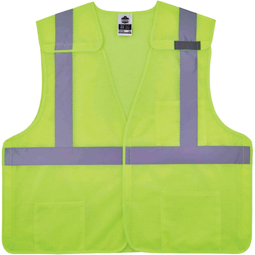 Gilet de s&eacute;curit&eacute; en maille GloWear 8217BA, Jaune lime haute visibilit&eacute;, Moyen/Petit, Polyester Les Fournitures Industrielles Méga