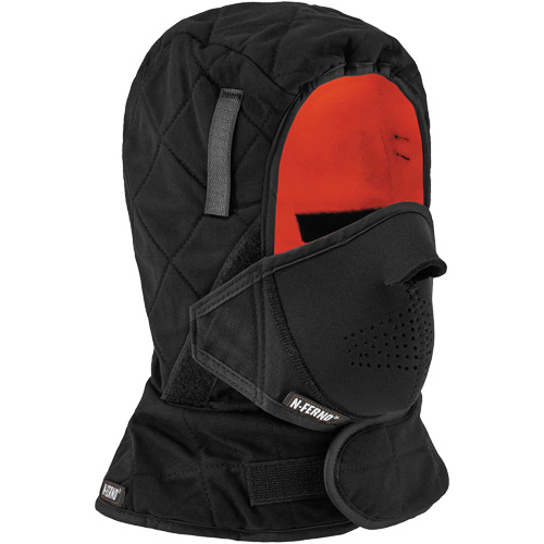 N-Ferno&reg; 3-Layer Winter Hard Hat Liner with Mouthpiece, Fleece Lining, One Size, Black Les Fournitures Industrielles Méga