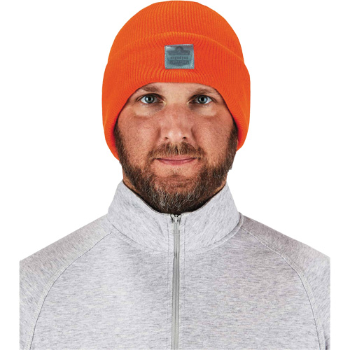 N-Ferno&reg; Rib Knit Beanie Hat, One Size, Orange Les Fournitures Industrielles Méga