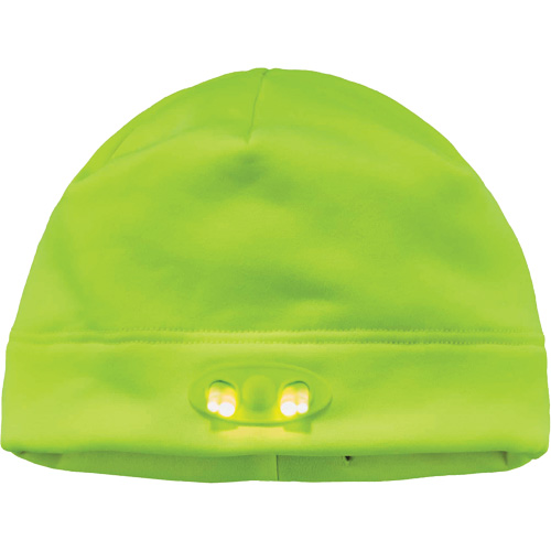 Bonnet N-Ferno &agrave; lumi&egrave;res DEL, Taille unique, Vert lime haute visibilit&eacute; Les Fournitures Industrielles Méga