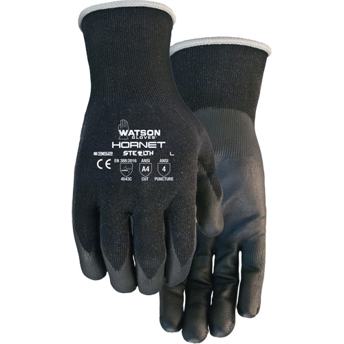 Gants r&eacute;sistants aux coupures Stealth Hornet, Taille Petit, Calibre 18, Rev&ecirc;tement Mousse de nitrile, Enveloppe en Fibre de verre/PEHP/Nylon/Spandex, ASTM ANSI niveau A4/EN 388 niveau 5 Les Fournitures Industrielles Méga