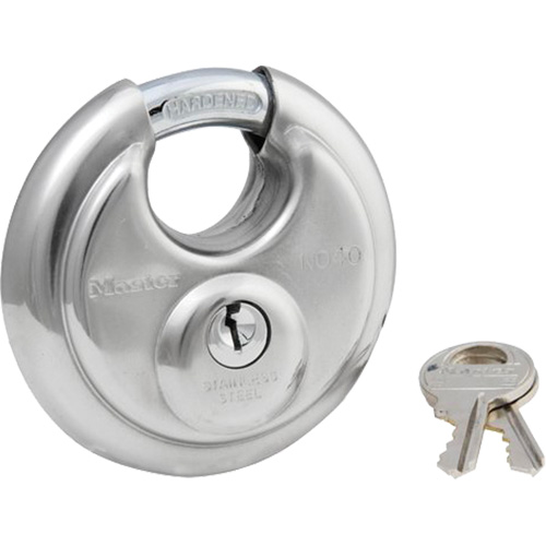 Cadenas &agrave; arceau prot&eacute;g&eacute;, Argent, Cl&eacute;s diff&eacute;rentes, Acier inoxydable, Largeur de 2-3/4" Les Fournitures Industrielles Méga