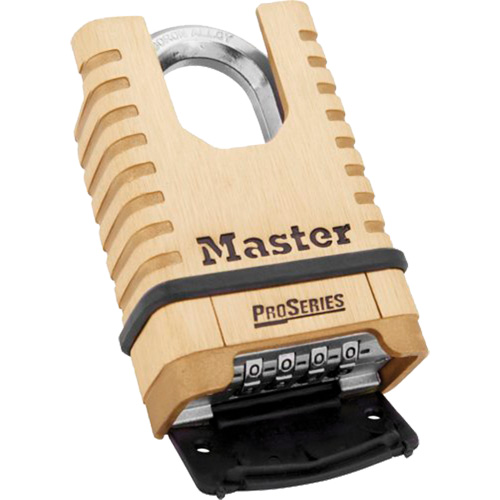 Cadenas &agrave; combinaison prot&eacute;g&eacute; ProSeries, Laiton, Laiton massif, Largeur de 2-1/4" Les Fournitures Industrielles Méga