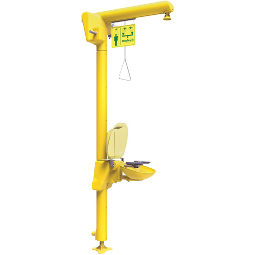 Halo Heat Trace Shower & Eye/Face Wash Unit, Pedestal Les Fournitures Industrielles Méga