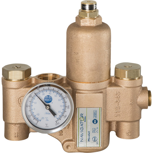 Robinet mitigeur thermostatique pour luminaires durgence Navigator EFX20, 30 gal./min Les Fournitures Industrielles Méga