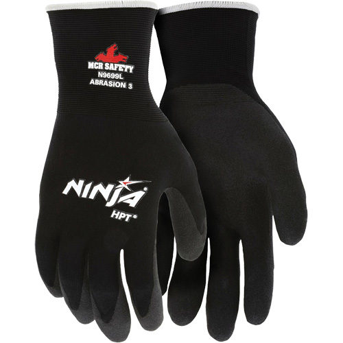 Gants enduits Ninja, Grand, R&ecirc;vetement HPT, Calibre 15, Enveloppe en Nylon Les Fournitures Industrielles Méga