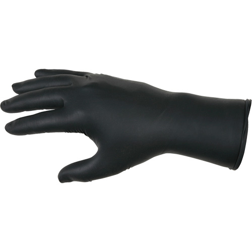 NitriShield Stealth Extra Disposable Gloves, Large, Nitrile, 6-mil, Powder-Free, Black Les Fournitures Industrielles Méga