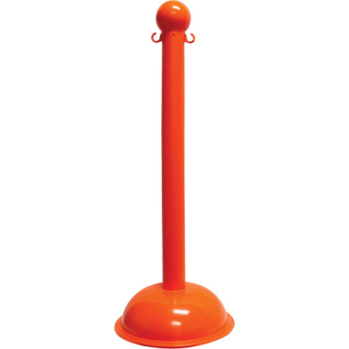 Heavy-Duty Stanchion, 40" High, Orange Les Fournitures Industrielles Méga