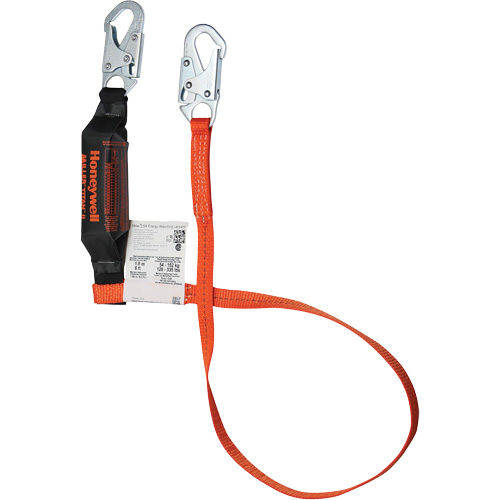 Titan Shock-Absorbing Lanyard, 6', Locking Snap Hook Center, Locking Snap Hook Leg Ends, Polyester Les Fournitures Industrielles Méga