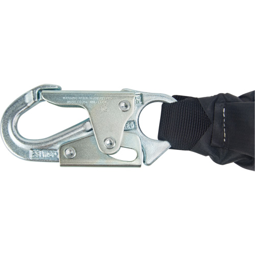 Miller&reg; HP Shock-Absorbing Lanyard, 4', Locking Rebar Hook Center, Locking Snap Hook Leg Ends, Polyester Les Fournitures Industrielles Méga