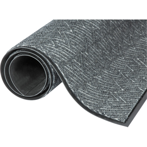 Tapis daccueil Performance Triathlon, Essuie-pieds/grattoir, 3' x 5' x 7/16", Gris frais Les Fournitures Industrielles Méga