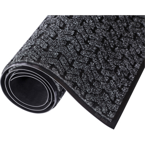 Tapis d'accueil Performance Tire-Track, Essuie-pieds/grattoir, 4' x 8' x 3/8", Charbon Les Fournitures Industrielles Méga