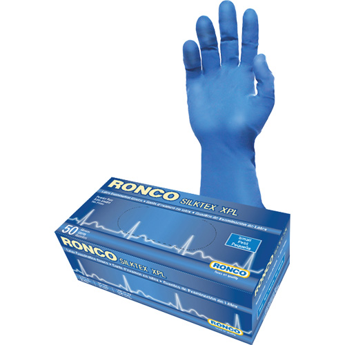 SilkTex XPL Extra-Long Examination Glove, Small, Latex, 13-mil, Powder-Free, Blue, Class 2 Les Fournitures Industrielles Méga