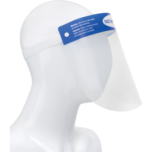 Disposable Faceshield with Head Gear, PET Les Fournitures Industrielles Méga