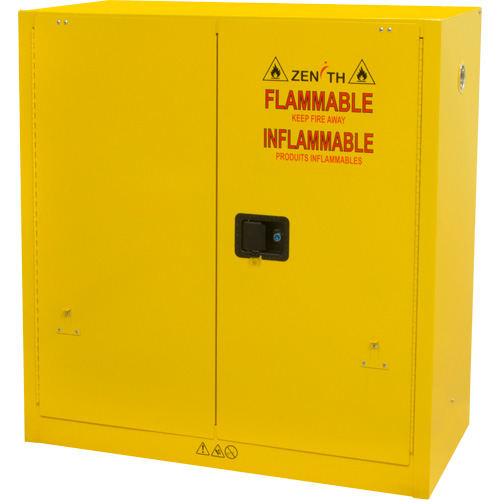 Armoire pour produits inflammables, 30 gal., 2 Porte(s), 43" La x 44" h x 18" p Les Fournitures Industrielles Méga