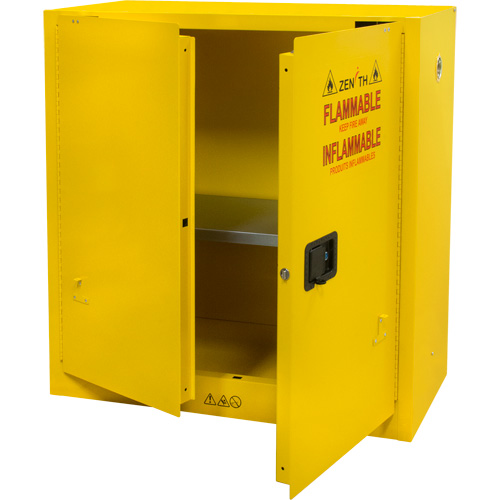 Armoire pour produits inflammables, 30 gal., 2 Porte(s), 43" La x 44" h x 18" p Les Fournitures Industrielles Méga