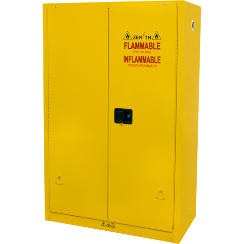Armoire pour produits inflammables, 45 gal., 2 Porte(s), 43" La x 65" h x 18" p Les Fournitures Industrielles Méga
