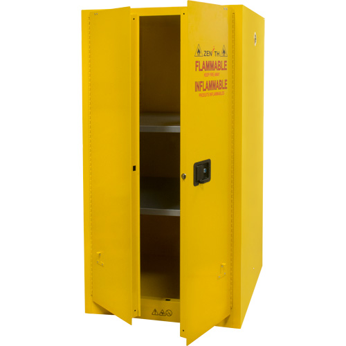 Armoire pour produits inflammables, 60 gal., 2 Porte(s), 34" La x 65" h x 34" p Les Fournitures Industrielles Méga