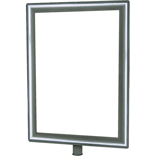Heavy-Duty Vertical Sign Holder for Classic Posts, Polished Chrome Les Fournitures Industrielles Méga