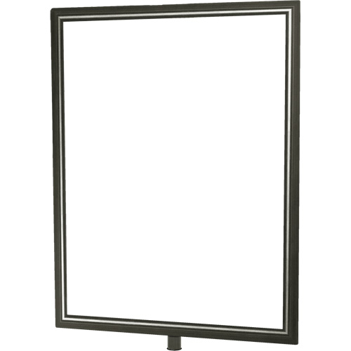 Porte-enseigne vertical robuste pour montant classique, Chrome satin&eacute; Les Fournitures Industrielles Méga