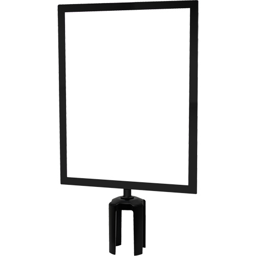 Porte-enseigne horizontal robuste avec adaptateur pour poteaux Tensabarrier, Noir Les Fournitures Industrielles Méga