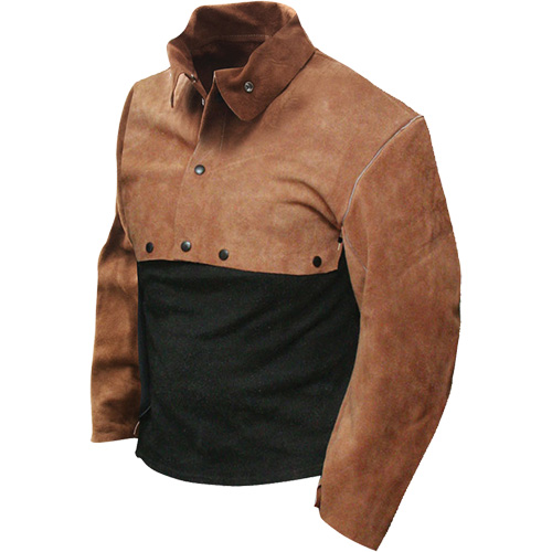 Plastron &agrave; manches en cuir de qualit&eacute; standard, Moyen, Brun Les Fournitures Industrielles Méga