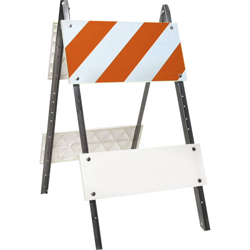 Prismatic Barricade, Folding, 24" L x 45" H, Orange/White Les Fournitures Industrielles Méga