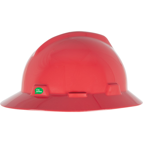 V-Gard&reg; GREEN Slotted Full Brim Hard Hat, Meets CSA Type 1, Ratchet Suspension Les Fournitures Industrielles Méga