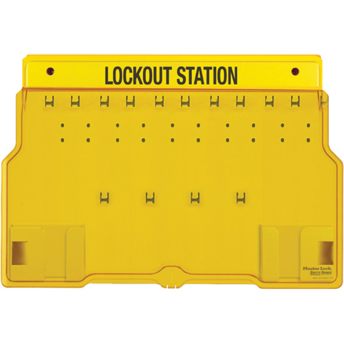 Trilingual Covered Lock Station, None Padlocks, 10 Padlock Capacity, Padlocks Not Included Les Fournitures Industrielles Méga