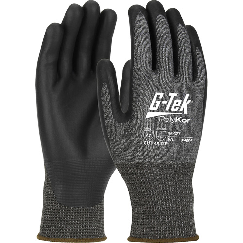 G-Tek&reg; PolyKor&reg; X7 Cut Resistant Gloves, Small, 18 Gauge, Polyurethane Coated, ASTM ANSI Level A7/EN 388 Level F Les Fournitures Industrielles Méga