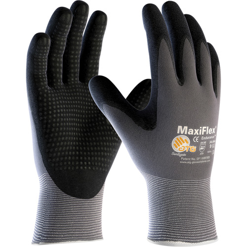 Gants enduits ATG MaxiFlex Endurance, Petit, R&ecirc;vetement Mousse de nitrile, Calibre 15, Enveloppe en Nylon/Lycra Les Fournitures Industrielles Méga