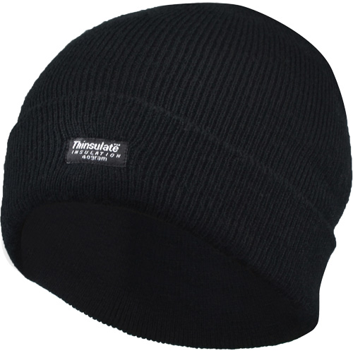 Lined Cuff Tuque, Thinsulate Lining, One Size, Black Les Fournitures Industrielles Méga