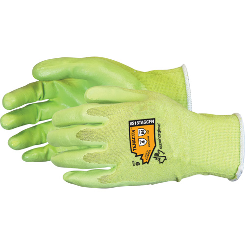 Composite Filament Fiber Cut-Resistant Hi-Viz Glove, Size 5, 18 Gauge, Foam Nitrile Coated, TenActiv Shell, ANSI/ISEA 105 Level 4 Les Fournitures Industrielles Méga