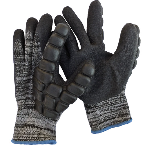 Anti-Impact Coated Hammer Gloves, 8/Medium, Synthetic Palm, Elastic Cuff Les Fournitures Industrielles Méga