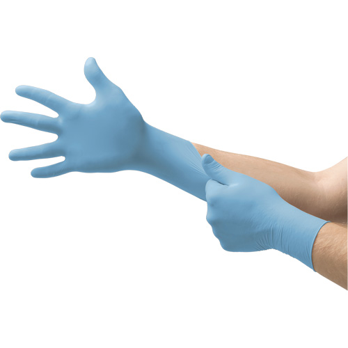 Gants jetables N20, Petit, Nitrile, 4,7 mils, Sans poudre, Bleu Les Fournitures Industrielles Méga