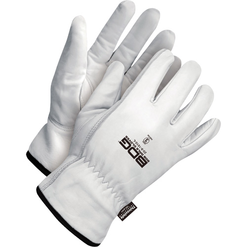 Gants de conducteur classiques r&eacute;sistant &agrave; la perforation, Grand, Paume en Cuir fleur de ch&egrave;vre, Thinsulate Les Fournitures Industrielles Méga