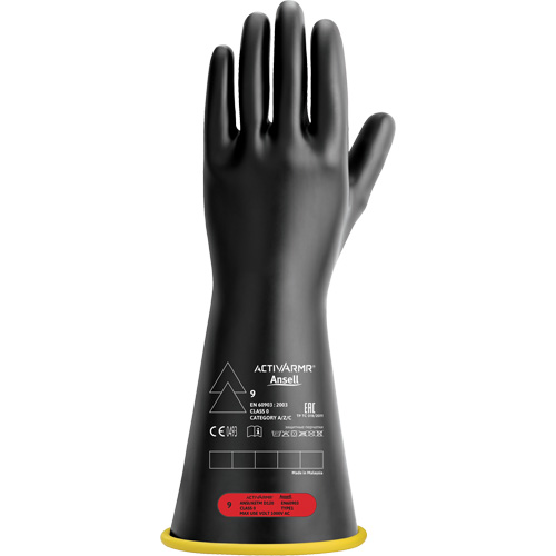 Gants isolants en caoutchouc naturel, ASTM classe 0, Taille 7, 14" lo Les Fournitures Industrielles Méga