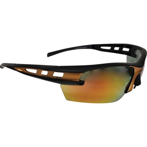 Mango Safety Glasses, Orange Mirror Lens, Meets/Exceeds CSA Z94.3 Les Fournitures Industrielles Méga
