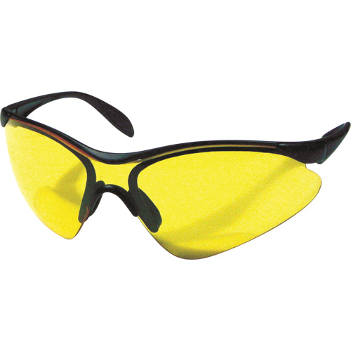 Lunettes de s&eacute;curit&eacute; Miranda, Lentille Jaune, Anti-&eacute;gratignures, R&eacute;pond ou surpasse la norme CSA Z94.3 Les Fournitures Industrielles Méga