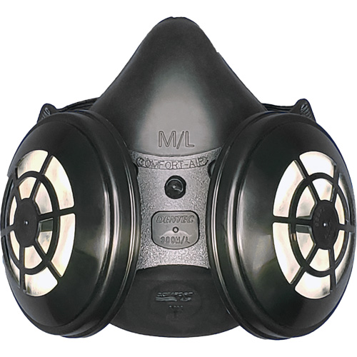 Ensemble de respirateur &agrave; demi-masque N95 Comfort-Air 400Nx noir sans soupape d'expiration, &eacute;lastom&egrave;re/Caoutchouc, Petit/Moyen Les Fournitures Industrielles Méga