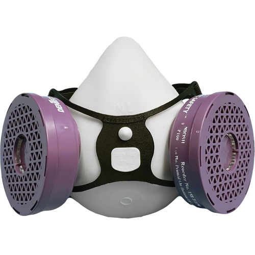 Ensemble de respirateur &agrave; demi-masque P100 Comfort-Air 400Nx noir sans soupape d'expiration, &eacute;lastom&egrave;re/Caoutchouc, Petit/Moyen Les Fournitures Industrielles Méga