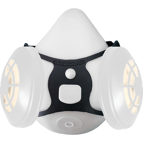 Ensemble de respirateur &agrave; demi-masque N95 Comfort-Air 400Nx noir sans soupape d'expiration, &eacute;lastom&egrave;re/Caoutchouc, Moyen/grand Les Fournitures Industrielles Méga