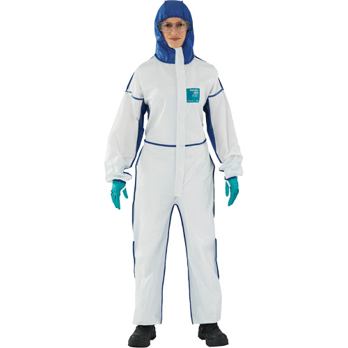 AlphaTec 1800 Comfort 3-Piece Coveralls, Large, Blue/White, Microporous/SMS Les Fournitures Industrielles Méga