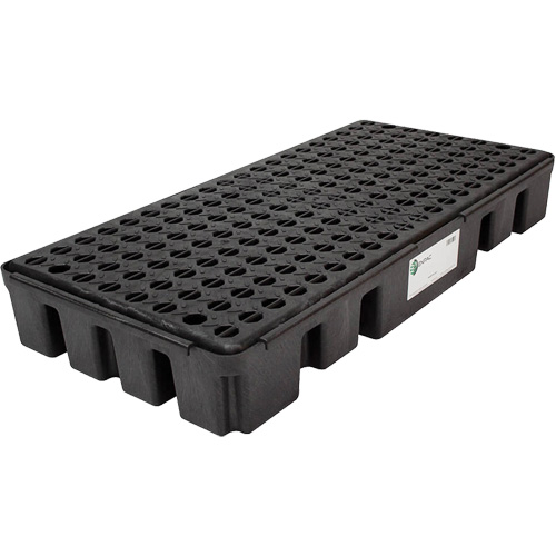 Palette de confinement des d&eacute;versements &agrave; profil bas Black Diamond, Capacit&eacute; de d&eacute;versement 25.5 gal. US, 49" x 24" x 6,5" Les Fournitures Industrielles Méga